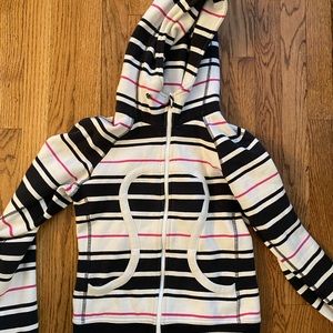 Striped lululemon zip up hoodie